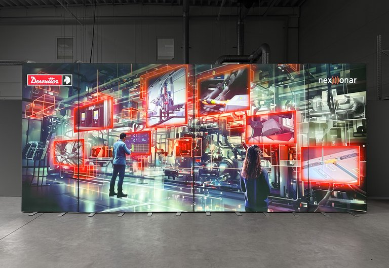 Pared de exposición LED - ALU LightUp - Desoutter GmbH