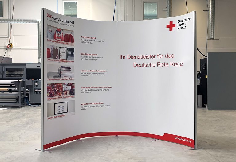 Pared de exposición - ISOframe Wave - Deutsches Rotes Kreuz
