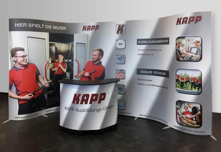 Pared de exposición - ISOframe Wave - KAPP Ausbildungs-GmbH